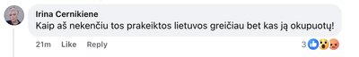 Irinos Černikienės komentaras