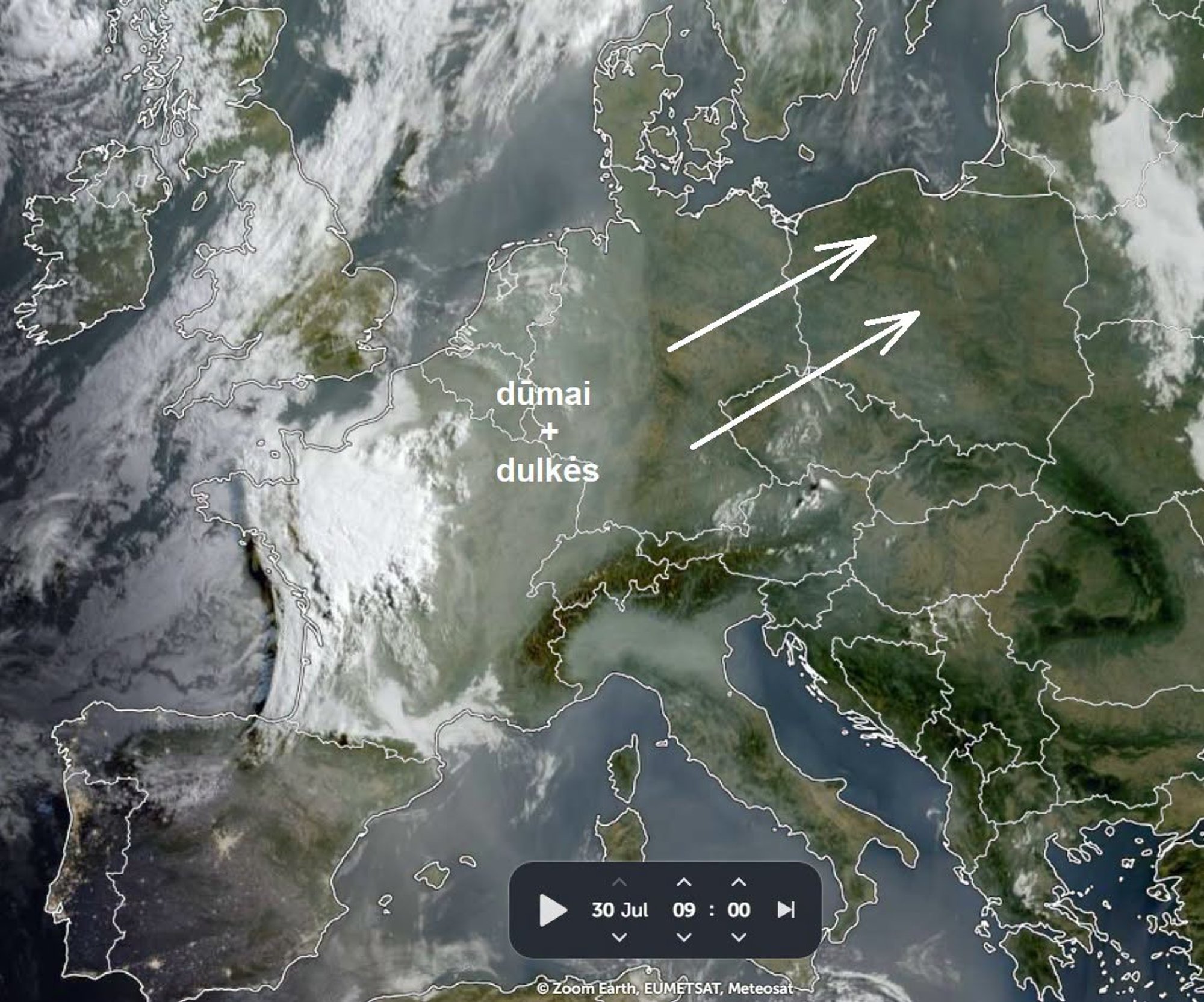 Sahara Dust and Wildfire Smoke May Reach Lithuania Amid Heatwave
