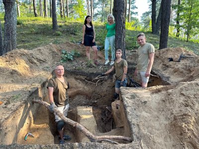 Merkinėje rasti penkių partizanų palaikai