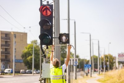 Šviesoforo sekcija viešajam transportui