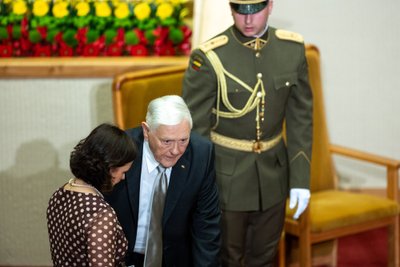 Kadenciją baigęs prezidentas Valdas Adamkus prezidento Gitano Nausėdos inauguracijoje