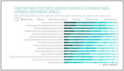 Tarptautinės politikos, krašto gynybos ir energetikos aspektų vertinimas