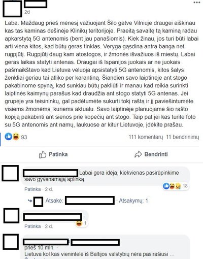 Socialiniame tinkle pasidalinta klaidinanti žinutė