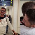 Andrius Butkus grįžo į Lietuvą, tokio sutikimo oro uoste nesitikėjo