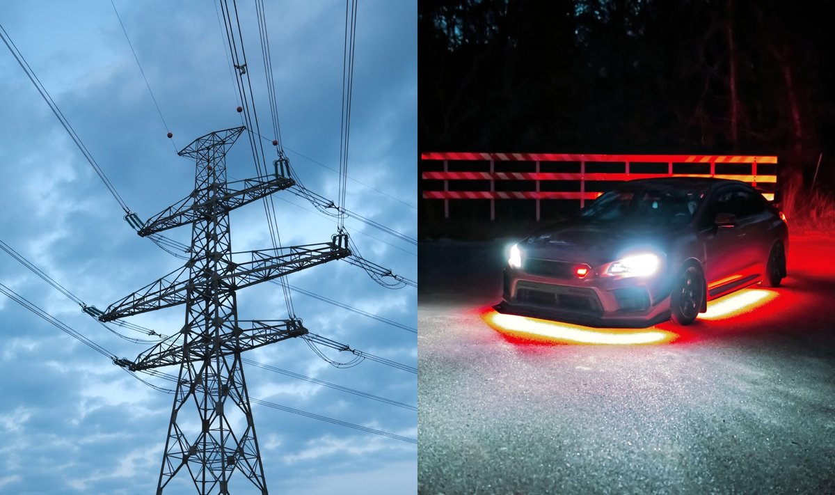 Automobilis kliudė elektros perdavimo bokštą