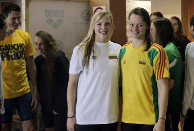 Ieva Zarankaitė ir Rūta Meilutytė (Algirdo Ališausko nuotr.)