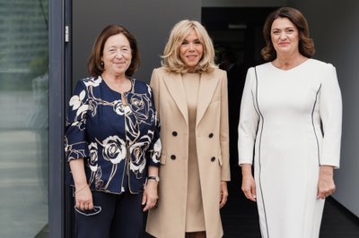 Ingrid Stolterberg, Diana Nausėdienė, Brigitte Macron