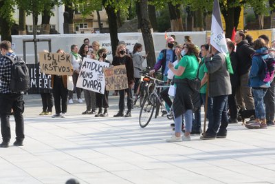 Kaune vyko bendruomenių protesto akcija prieš merą V. Matijošaitį