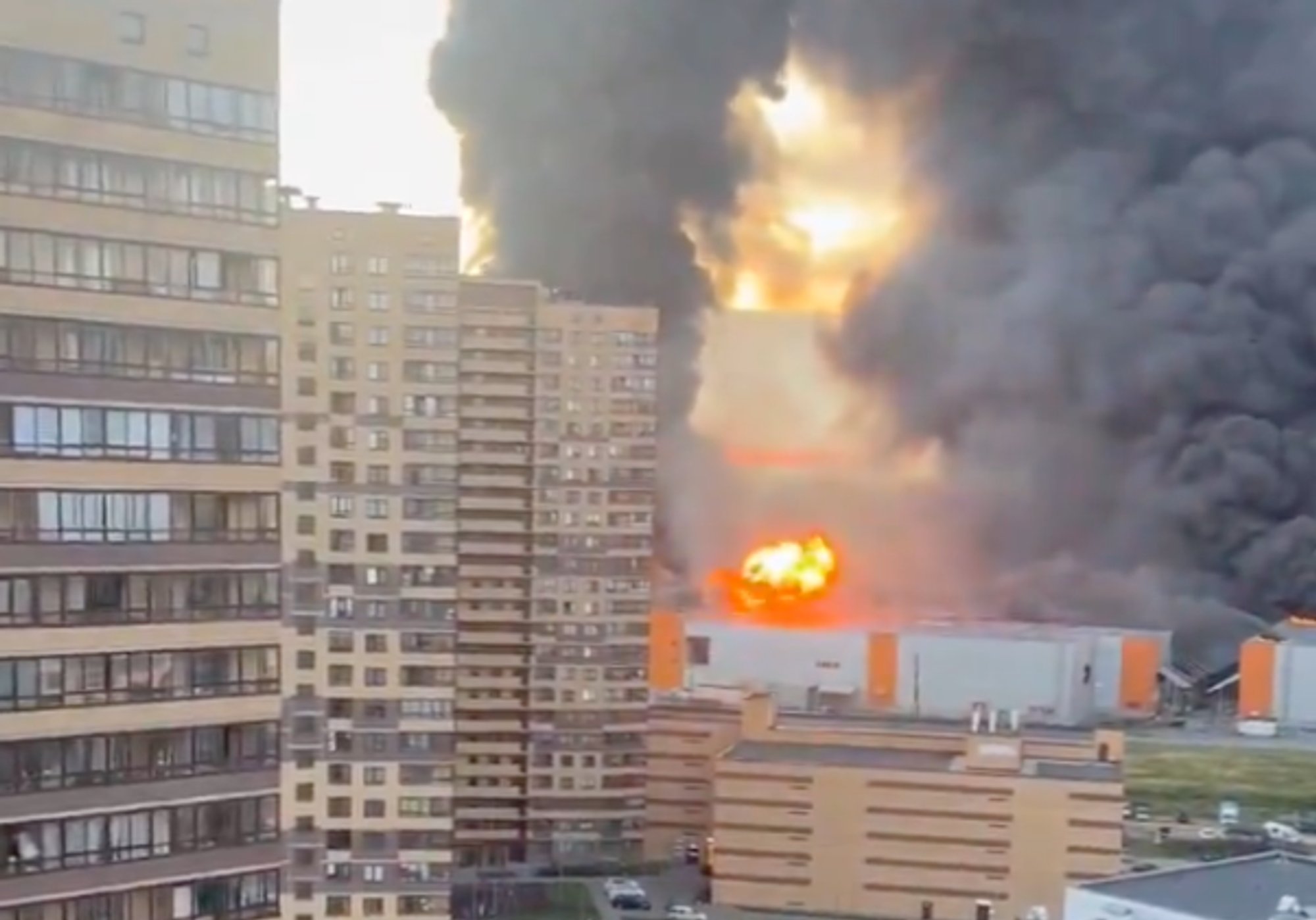 Wildberries Warehouse in Flames: Latest Images from Near St. Petersburg