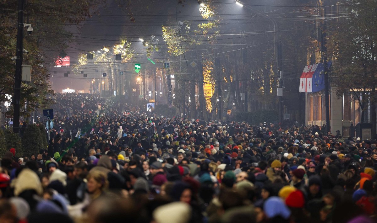 Sakartvele tęsiasi protestai