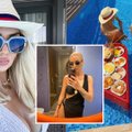 Monika Kvietkutė ir Oksana Pikul demonstruoja pasakiškus kelionės Egipte vaizdus: kadruose – išpuoselėtos figūros ir atostogų pramogos