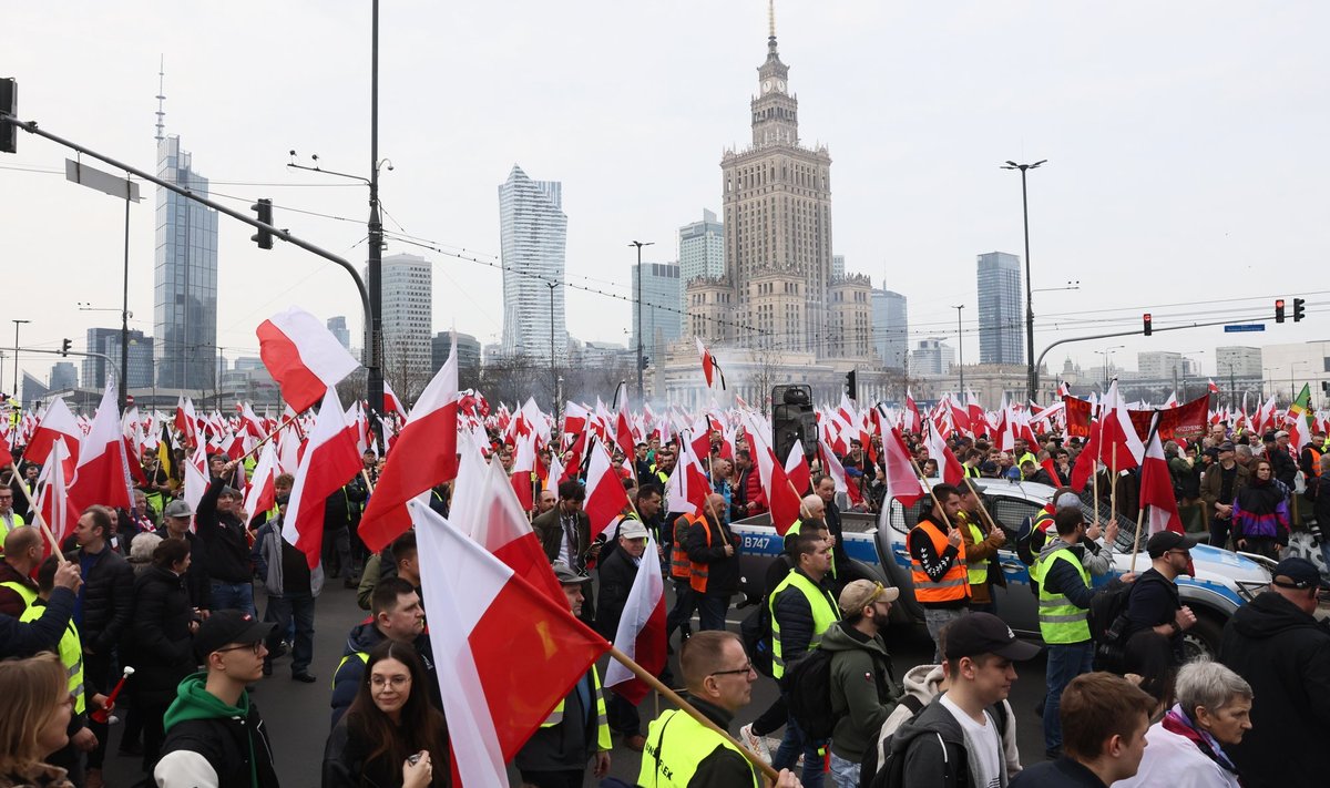 Ūkininkų protestas Varšuvoje