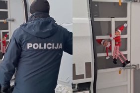 Lietuvos policija pasidalijo nuotaikingu vaizdo įrašu: sučiupo nenaudėlius, namuose krečiančius išdaigas