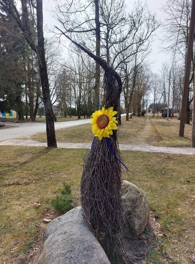 Perekšliai Panevėžio rajone jau antrus metus Velykas pasitinka su būriu paukščių. L. Bilevičienės nuotr.