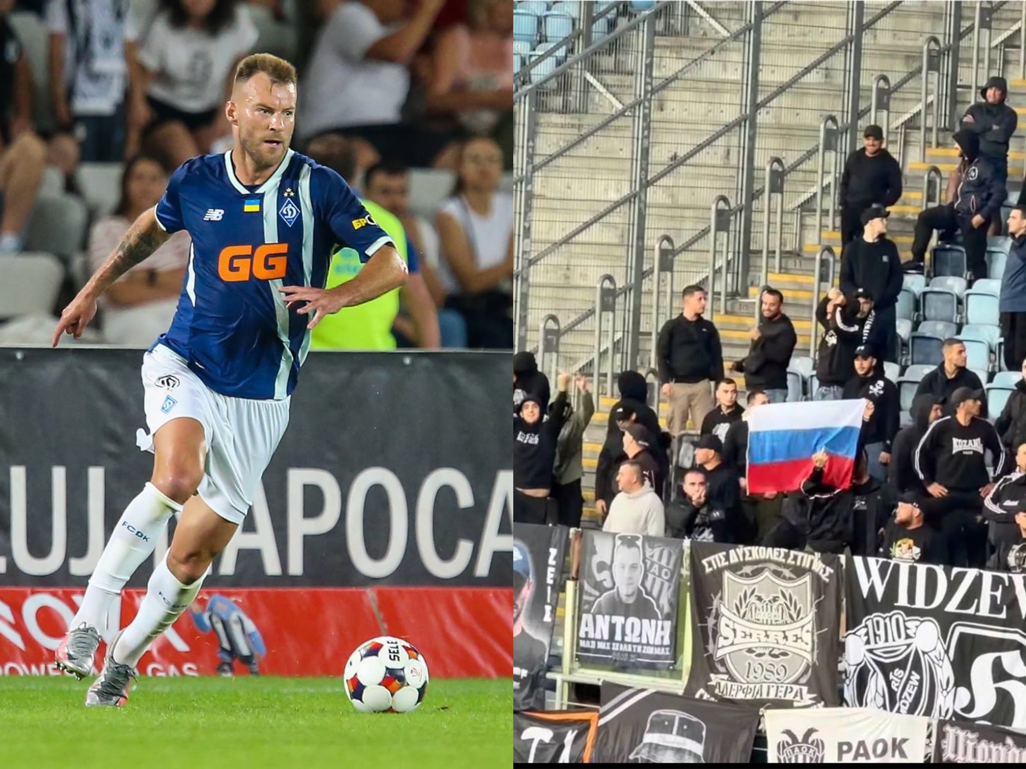 After Russian provocation, Ukrainians respond during Europa League match