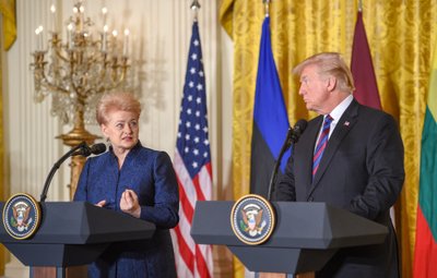 Prezidentė Vašingtone susitinka su JAV Prezidentu Donaldu Trumpu ir dalyvauja Baltijos šalių bei JAV viršūnių susitikime