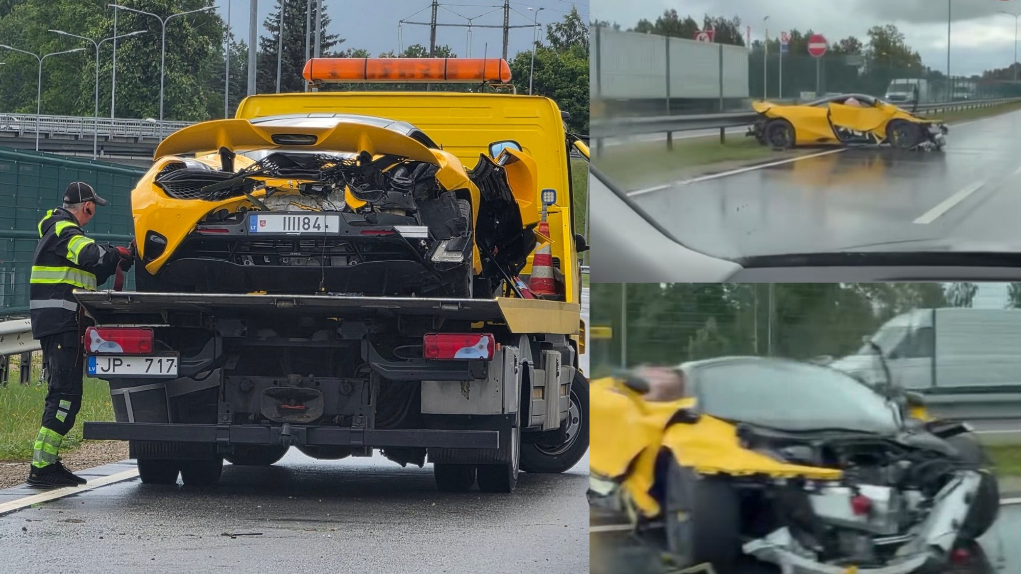 Expensive Lithuanian-Plated McLaren Wrecked in Latvia