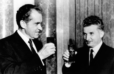 Nicolae Ceausescu ir Richardas Nixonas