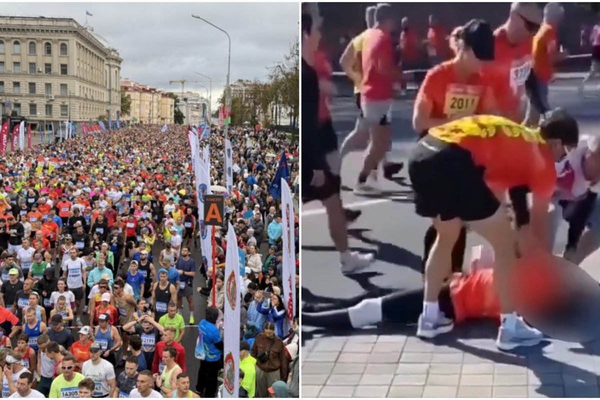 'Pasukau galvą – jis jau gulėjo': Minsko pusmaratonyje mirė bėgikas