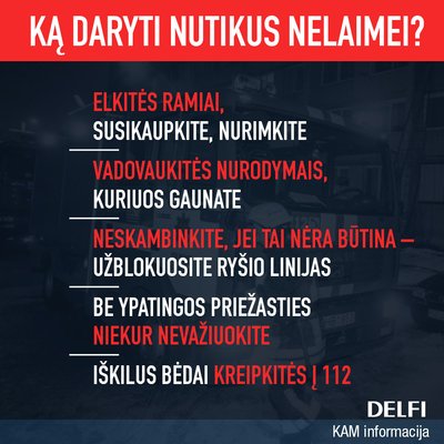 Ką daryti nutikus nelaimei 