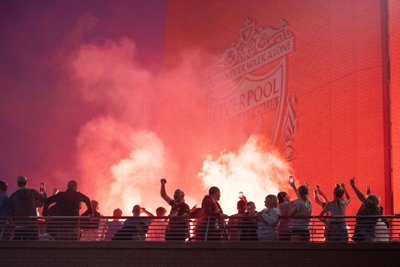 "Liverpool" fanai švenčia