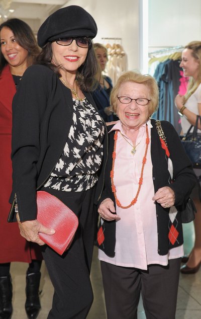 Joan Collins ir sekso terapeutė Ruth Westheimer