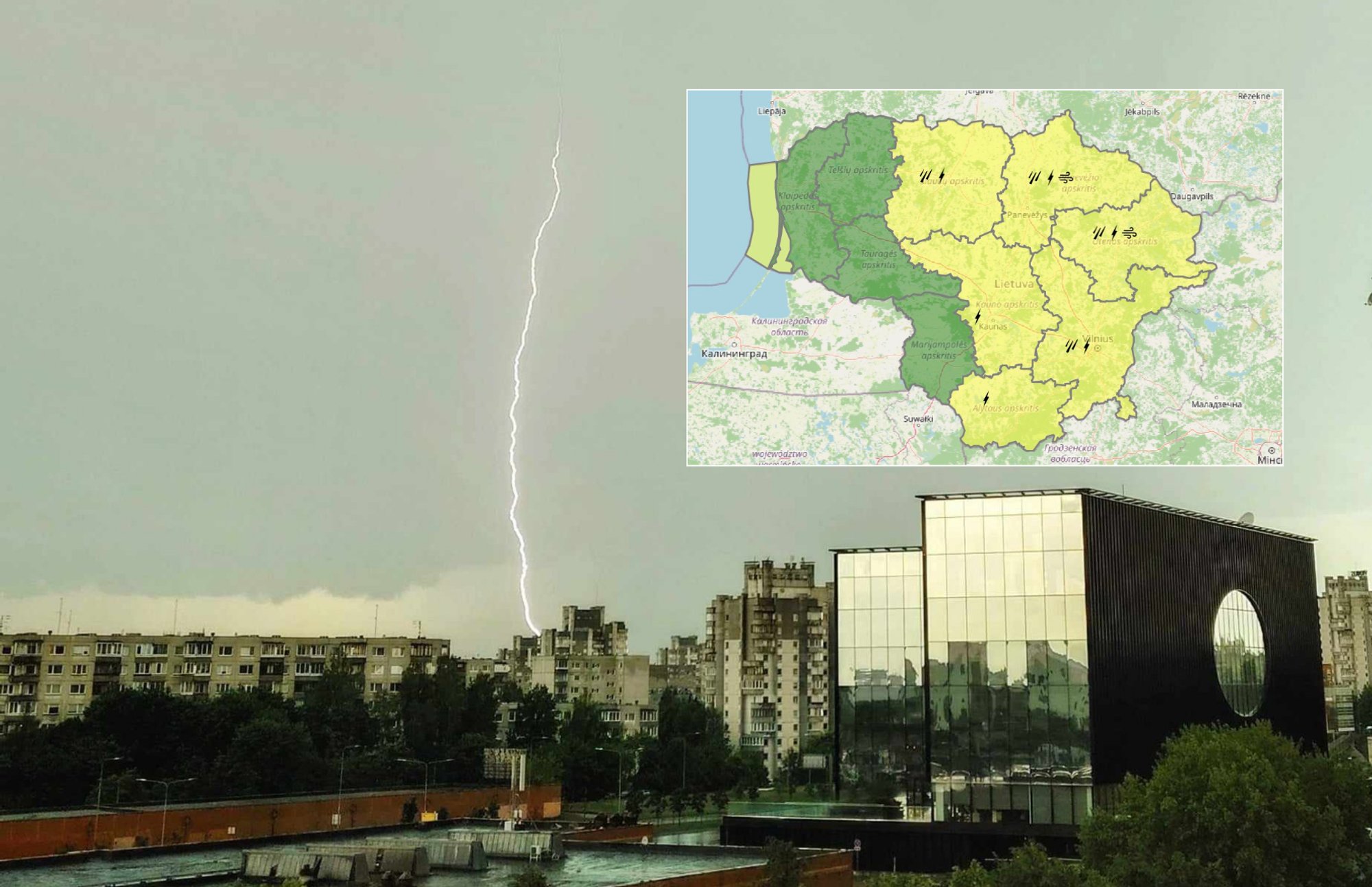Lithuania braces for heavy rain and strong winds as storms spread across the country