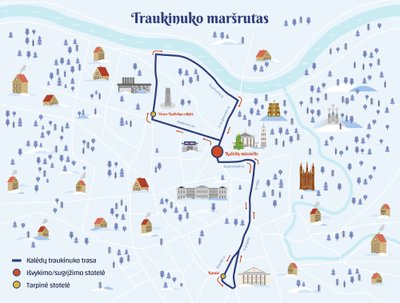 Kalėdų traukinuko maršrutas