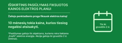 Fiksuotos kainos planas – ramybė ir stabilumas