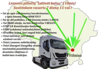 Planuojamas sunkvežimių vairuotojų protestas