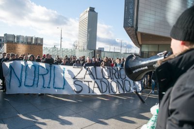 Supporters of the Žalgiris stadium