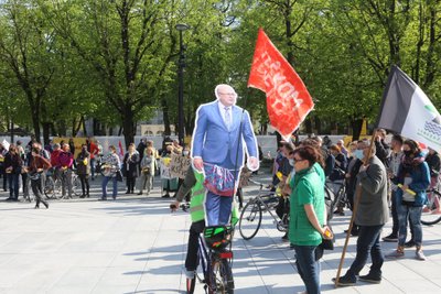 Kaune vyko bendruomenių protesto akcija prieš merą V. Matijošaitį