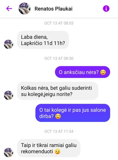 Susirašinėjimas su salonu