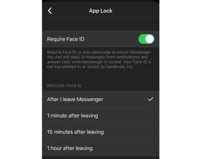 „Facebook Messenger“ greitu metu leis apsaugoti programėlę su „Face ID“ ir „Touch ID“