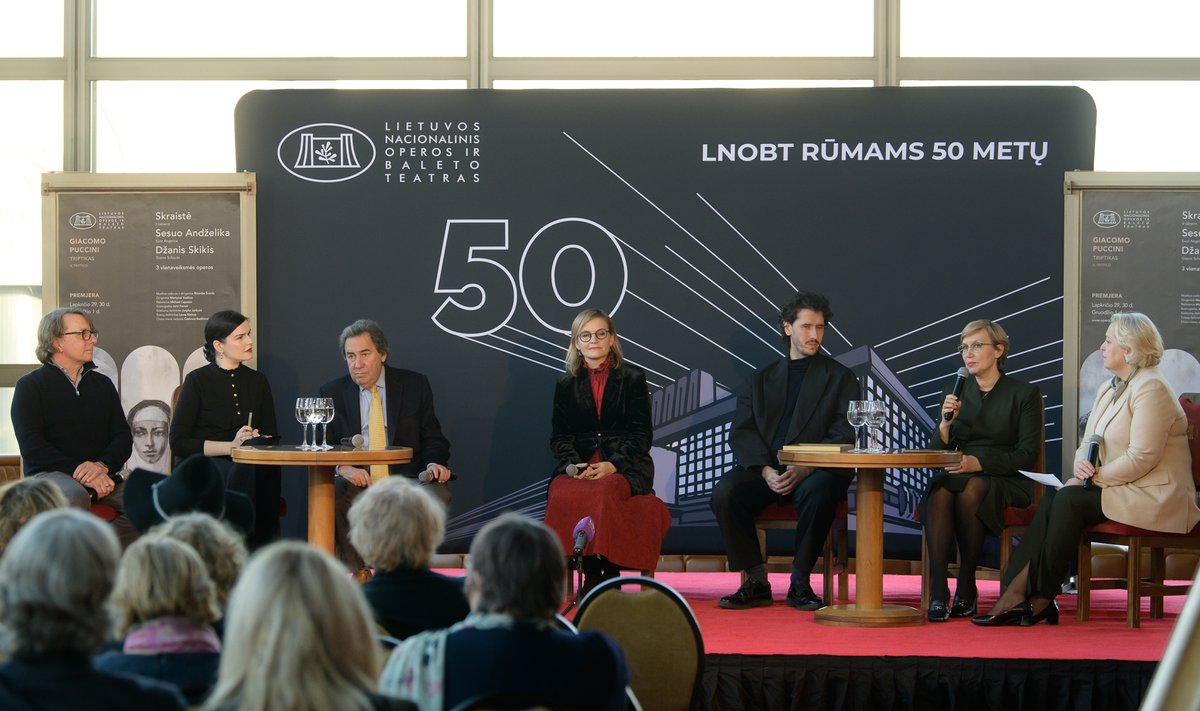 Triptiko „Skraistė. Sesuo Andželika. Džanis Skikis“ spaudos konferencija