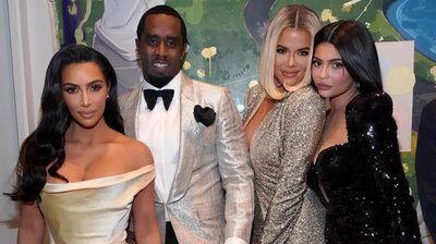 Kim Kardashian, Seanas Combsas, Khloe Kardashian ir Kylie Jenner