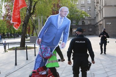 Kaune vyko bendruomenių protesto akcija prieš merą V. Matijošaitį