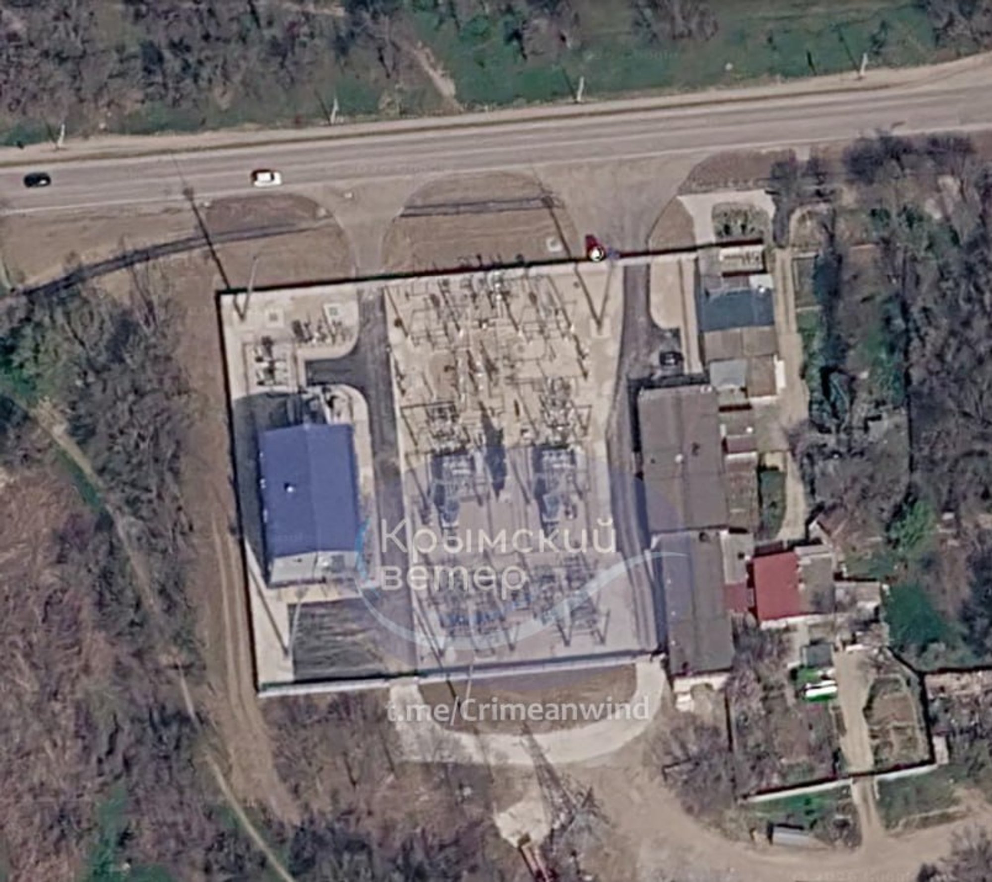 Drone attack sparks fire at Yevpatoria substation, causing power outages