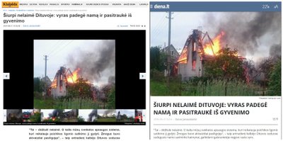 Straipsniai apie 2016 m. Dituvoje sudegusį namą