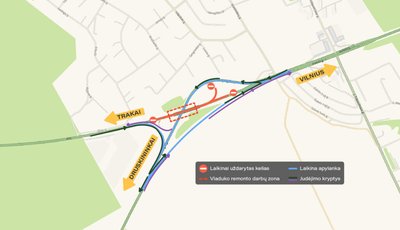 Pradedamas remontuoti viadukas kelyje nuo Vilniaus į Trakus