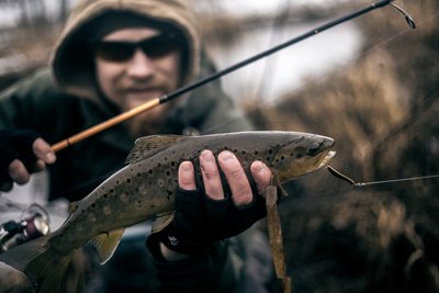 trout.lt žvejybos tinklaraštininko sugautas upėtakis