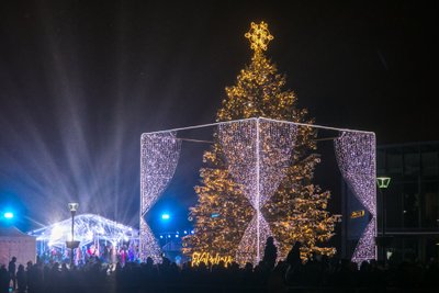 Anykščių eglės įžiebimo šventė. Nuotraukų autoriai: Jovita Uzdraitė, Silvija Sakevičiūtė ir Rolandas Lančickas