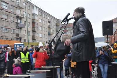 Piketas prie buvusio policijos pastato // Jono Valaičio nuotr. 