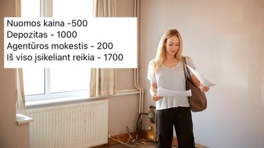 Įsikeliant nuomininko prašo ant stalo dėti 1700 eurų – įspėja, kokio mokesčio mokėti neprivaloma 