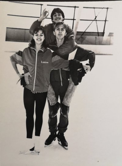 Margarita Drobiazko, Povilas Vanagas, Ilja Averbuchas, maždaug 1989 m.  