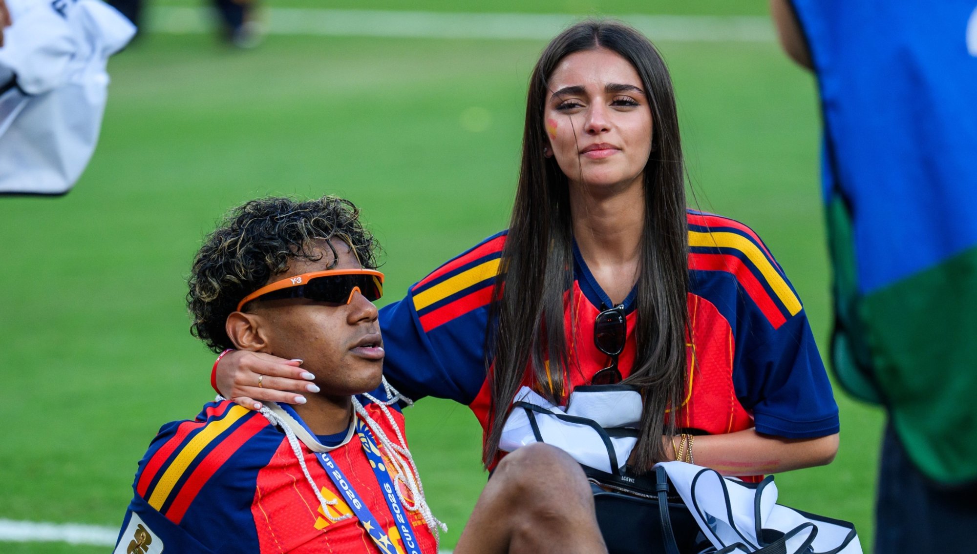 Spain Wins World Football Championship; Yamalis Celebrates with Girlfriend and Family