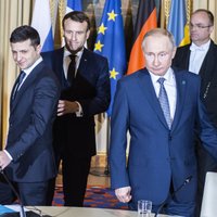 Pirmą kartą 2019-aisiais su Putinu susitikusį Zelenskį išmušė iš vėžių Rusijos vadovo tirada