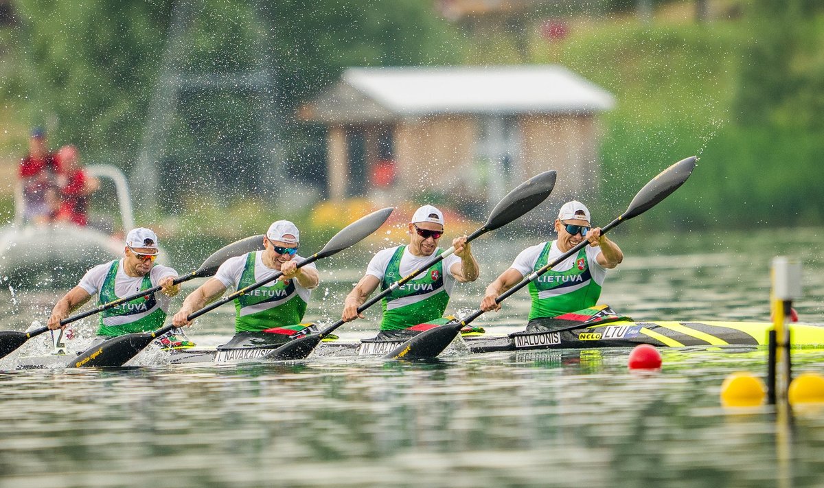 Simonas Maldonis, Mindaugas Maldonis, Ignas Navakauskas, Artūras Seja (keturvietės baidarės, 500 m distancijos atranka)