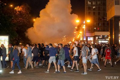 Baltarusiai protestuoja prieš rinkimų rezultatus