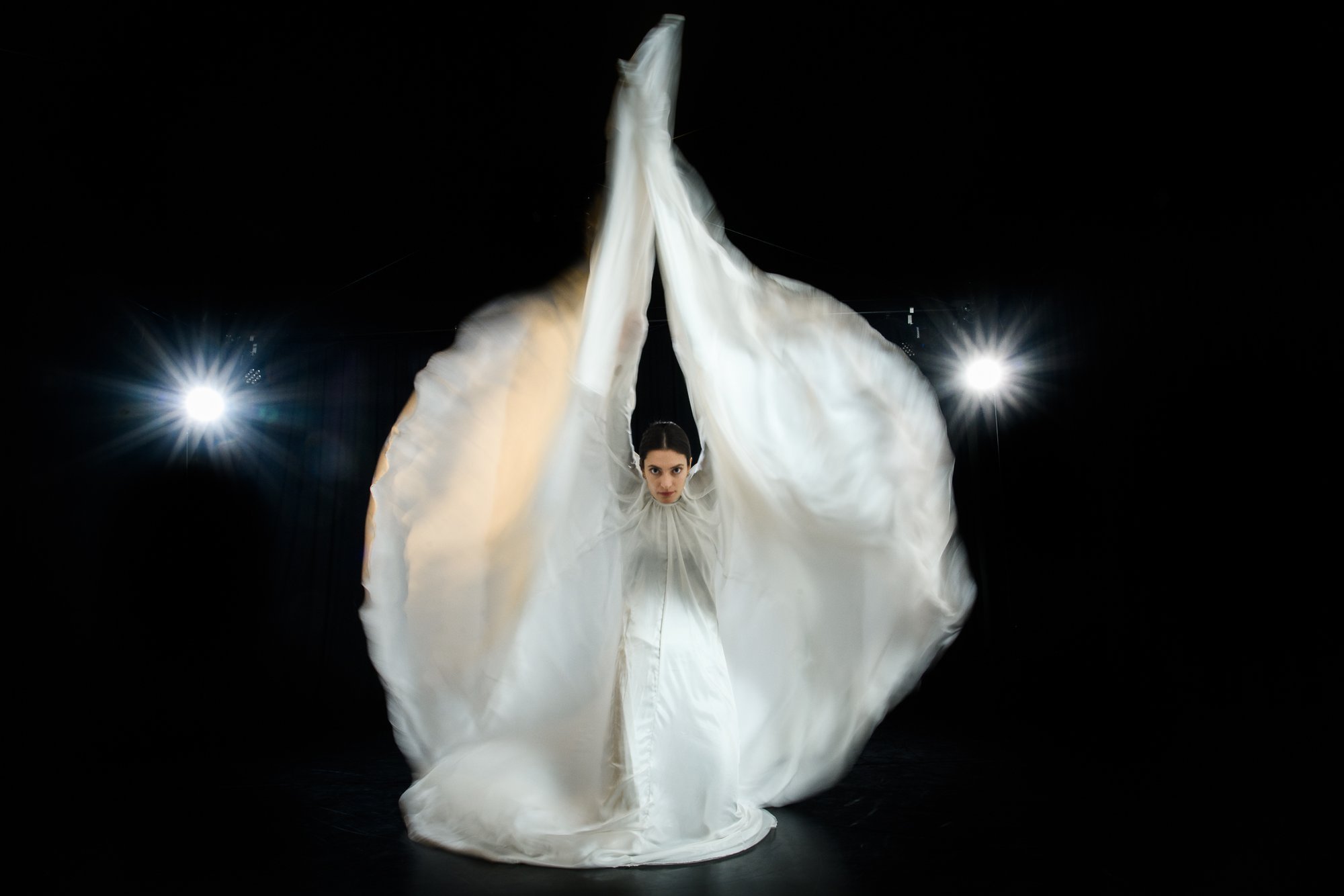 Aura invites children to explore the microscopic world through butoh movement